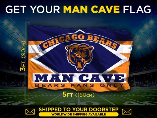 Bears Man Cave Flag