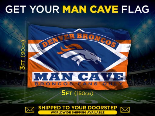 Broncos Man Cave Flag