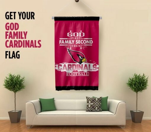 Cardinals God Family Flag