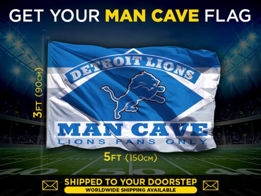 Lions Man Cave Flag