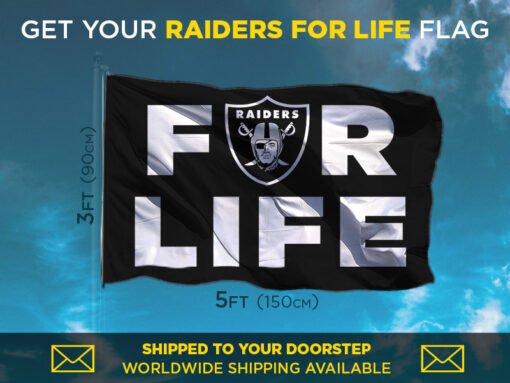 Raiders For Life Flag