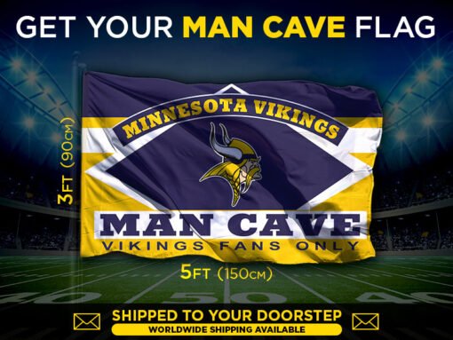 Vikings Man Cave Flag