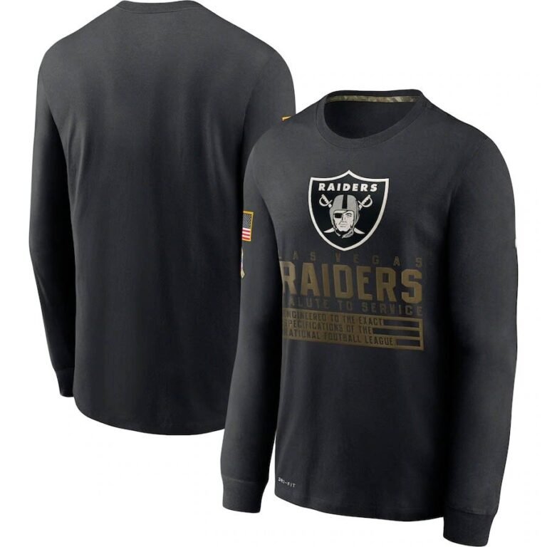 Raiders Salute To Service Long Sleeve TShirt US Sports Nation