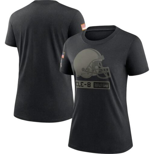 Browns All-Black Salute To Service T-Shirt - Image 2