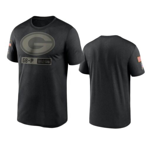 Packers All-Black Salute To Service T-Shirt