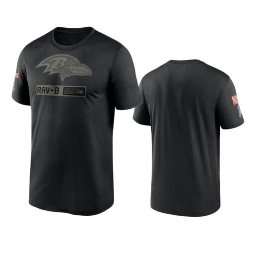 Ravens All-Black Salute To Service T-Shirt