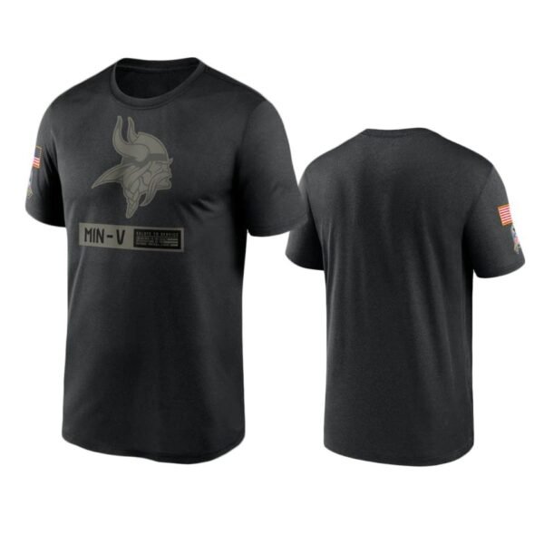 Vikings All-Black Salute To Service T-Shirt – US Sports Nation