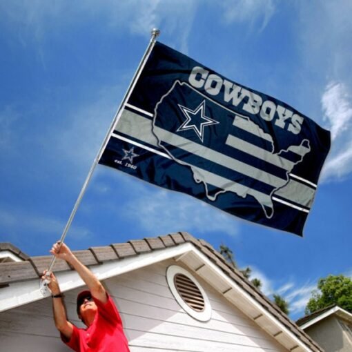 Cowboys USA American Stripes Flag