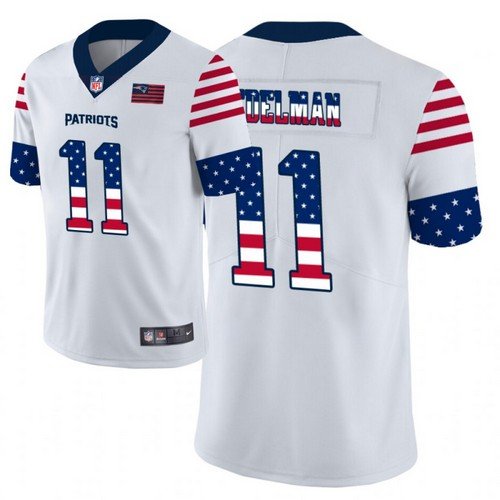 Patriots Julian Edelman All-White US Flag Jersey – US Sports Nation