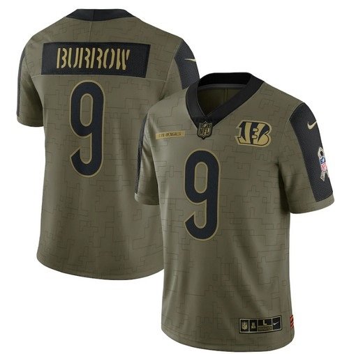Bengals Joe Burrow 2021 Limited Salute To Service Jersey – US Sports Nation
