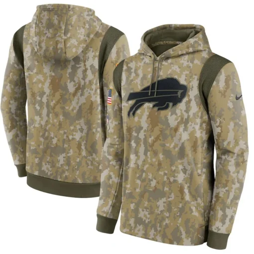 Bills Camo 2021 Salute To Service Therma Performance Pullover Hoodie