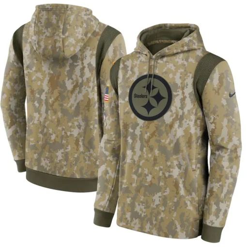 Steelers Camo 2021 Salute To Service Therma Performance Pullover Hoodie