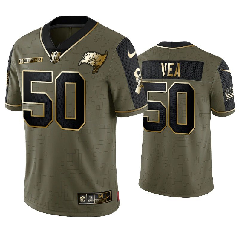 Buccaneers Vita Vea 2021 Salute To Service Golden Edition Jersey – US ...