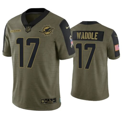 Dolphins Jaylen Waddle 2021 Limited Salute To Service Jersey