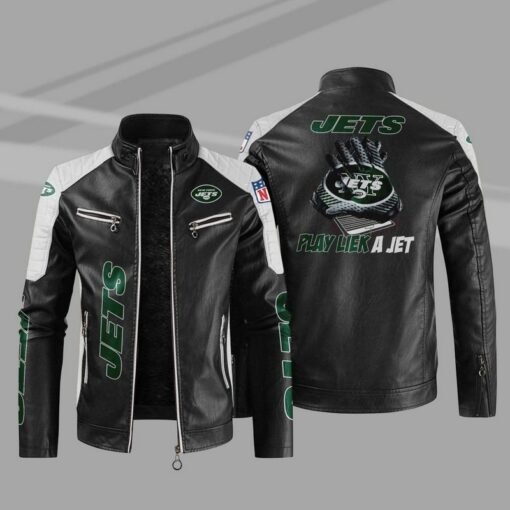 Jets Thick Leather Jacket