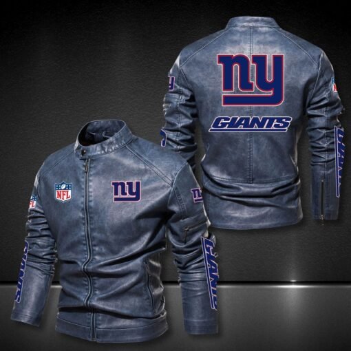 Giants Thick Leather Jacket - Image 3