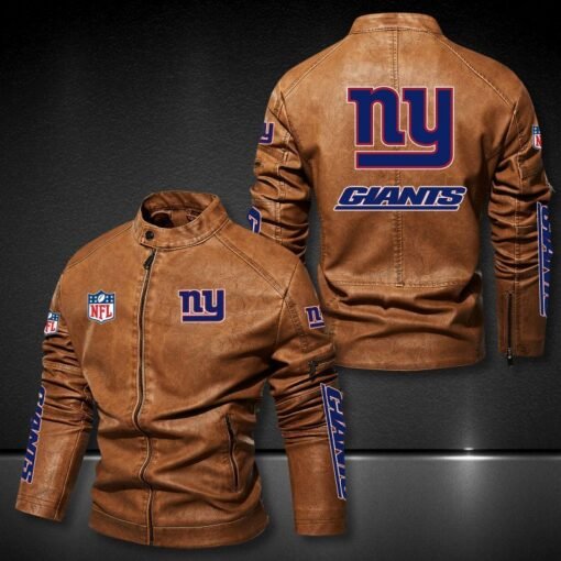 Giants Thick Leather Jacket - Image 2