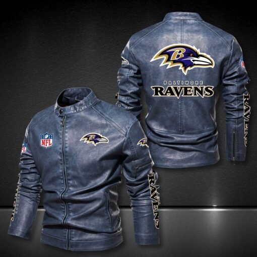 Ravens Thick Leather Jacket - Image 3