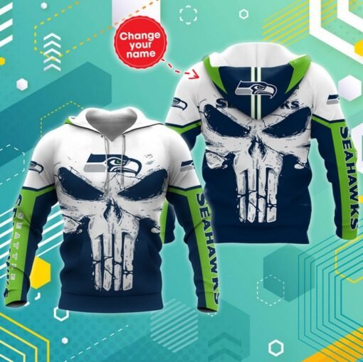 Seahawks Custom "Punisher" Pullover Hoodie