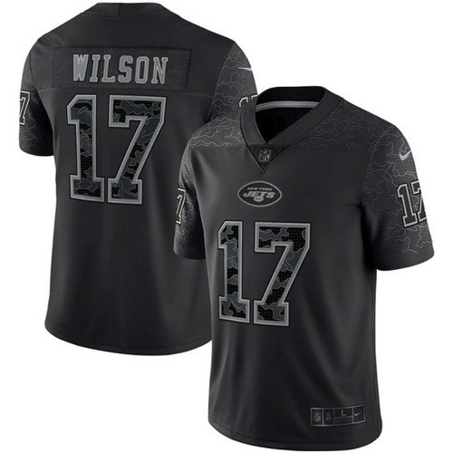 Jets Garrett Wilson Reflective Limited Black Jersey – US Sports Nation