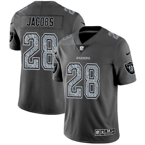 Raiders Josh Jacobs Gray Static Fashion Jersey – US Sports Nation