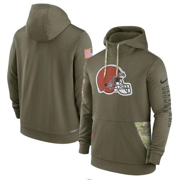 Browns 2022 Salute to Service Therma Performance Pullover Hoodie US
