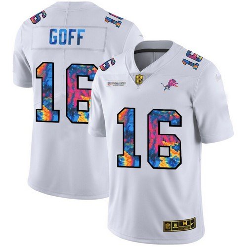 Lions Jared Goff Multicolor Crucial Catch Jersey Us Sports Nation 