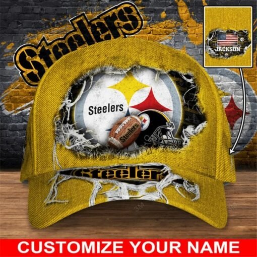 Steelers Custom Adjustable Hat - Image 2