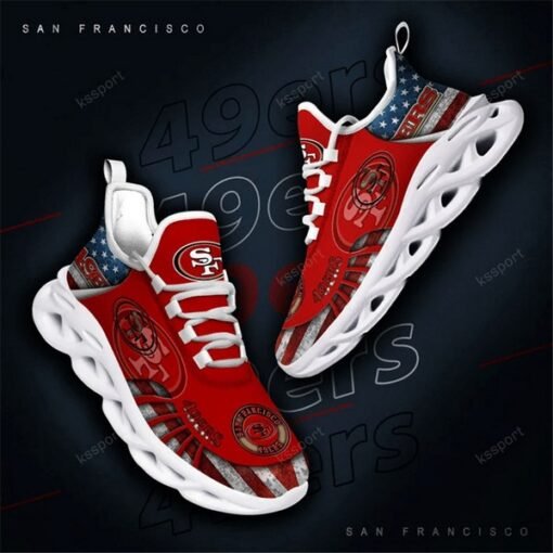 49ers Full Print US Flag Shoes - Image 2