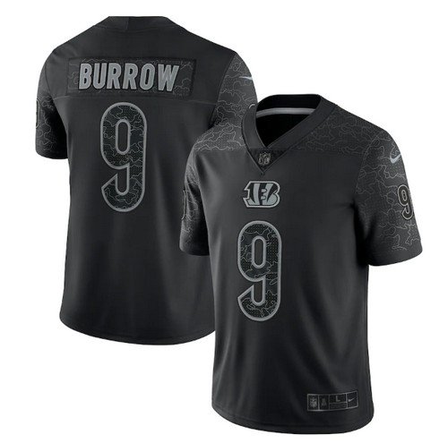 Bengals Joe Burrow Reflective Limited Black Jersey – US Sports Nation