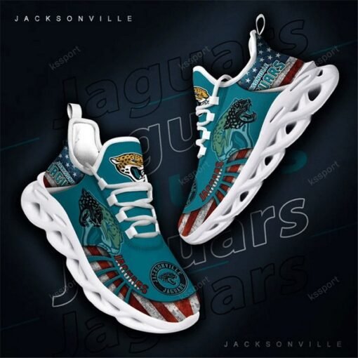 Jaguars Full Print US Flag Shoes - Image 2