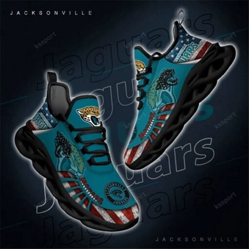 Jaguars Full Print US Flag Shoes - Image 4