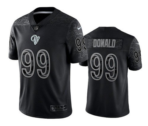 Rams Aaron Donald Reflective Limited Black Jersey – US Sports Nation