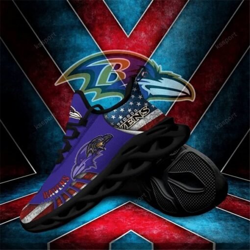 Ravens Full Print US Flag Shoes - Image 3