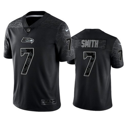 Seahawks Geno Smith Reflective Limited Black Jersey – US Sports Nation