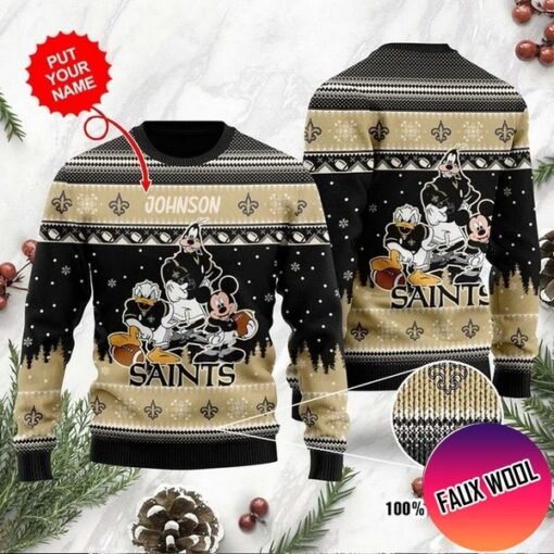 Saints Personalized Disney Pullover Sweatshirt