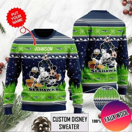 Seahawks Personalized Disney Pullover Sweatshirt