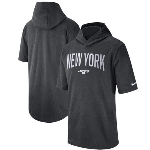 Jets Sideline Performance Hooded Training T-Shirt