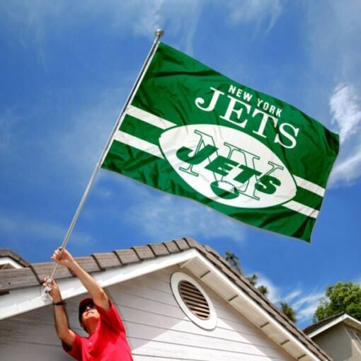 Jets Throwback Retro Vintage Logo Flag