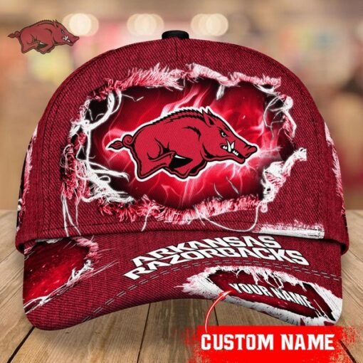 Arkansas Razorbacks Custom Adjustable Hat - Image 2