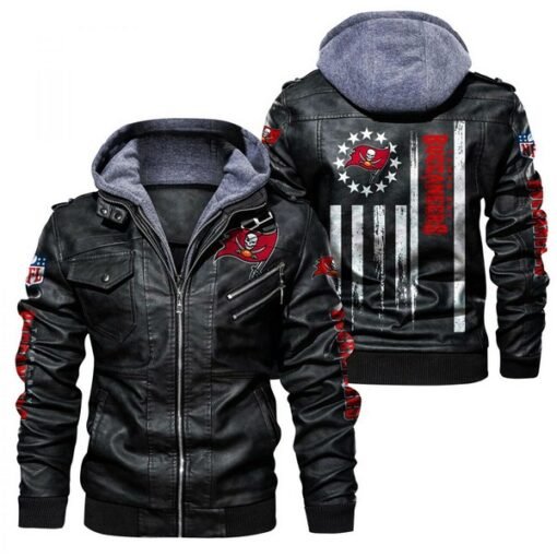 Buccaneers Leather Full-Zip Jacket