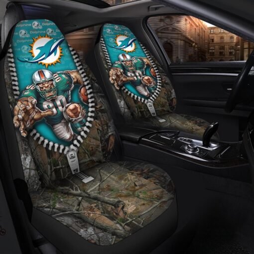 Dolphins 3D Universal Car Front Seat Cover - SET OF 2