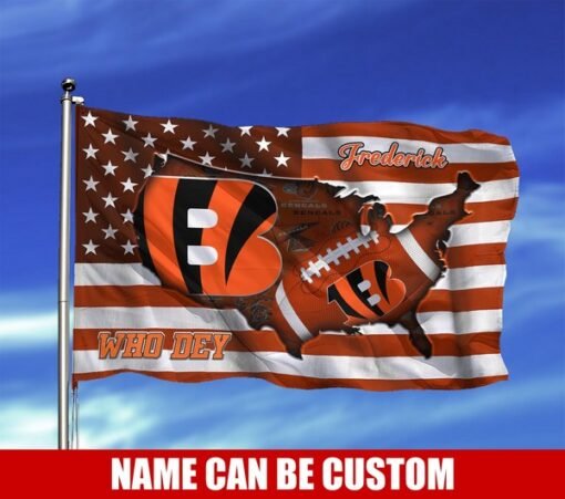 Bengals Custom 3D US Flag