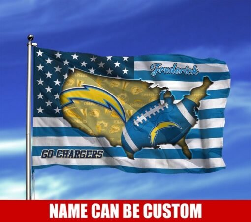 Chargers Custom 3D US Flag