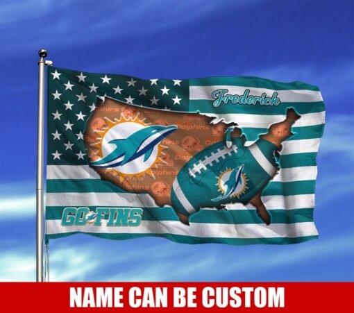 Dolphins 3D US Custom Flag