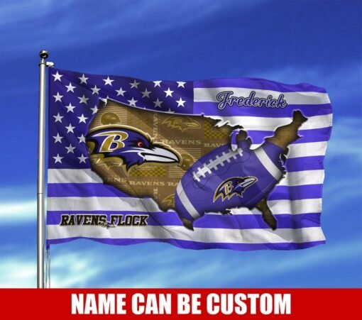 Ravens 3D US Custom Flag