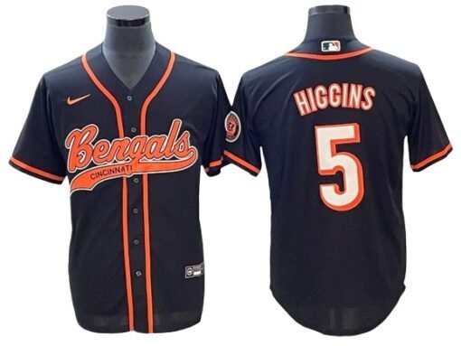 Bengals Tee Higgins Baseball Styled Jersey