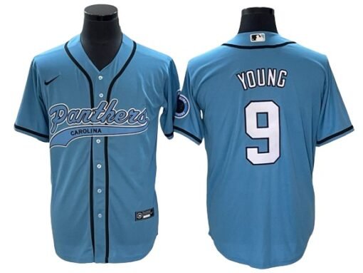 Panthers Bryce Young Baseball Styled Jersey