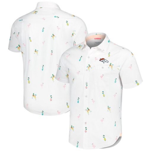 Broncos Tommy Bahama Nova Wave Flocktail Button-Up Shirt