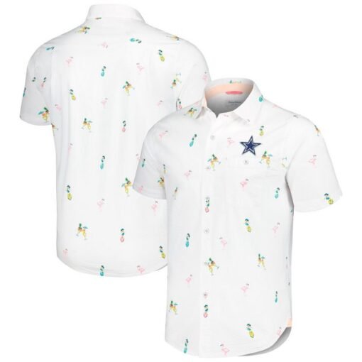 Cowboys Tommy Bahama Nova Wave Flocktail Button-Up Shirt